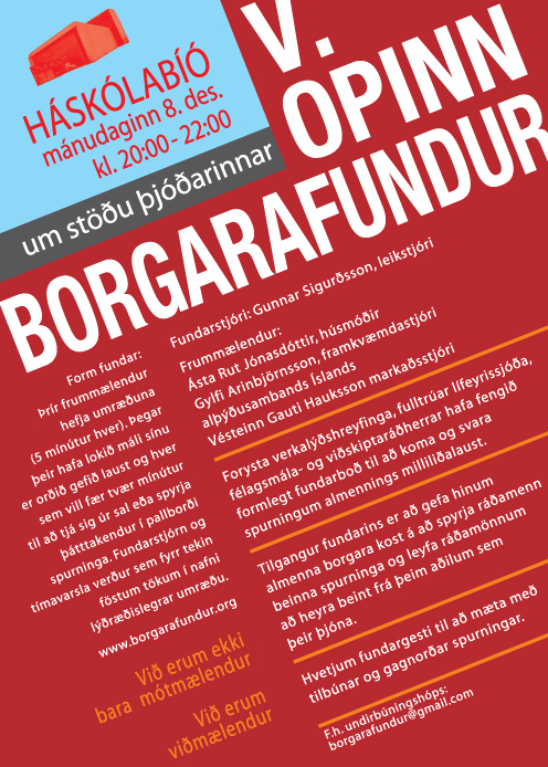 Borgarafundur  Hsklabi 8. des. 2008